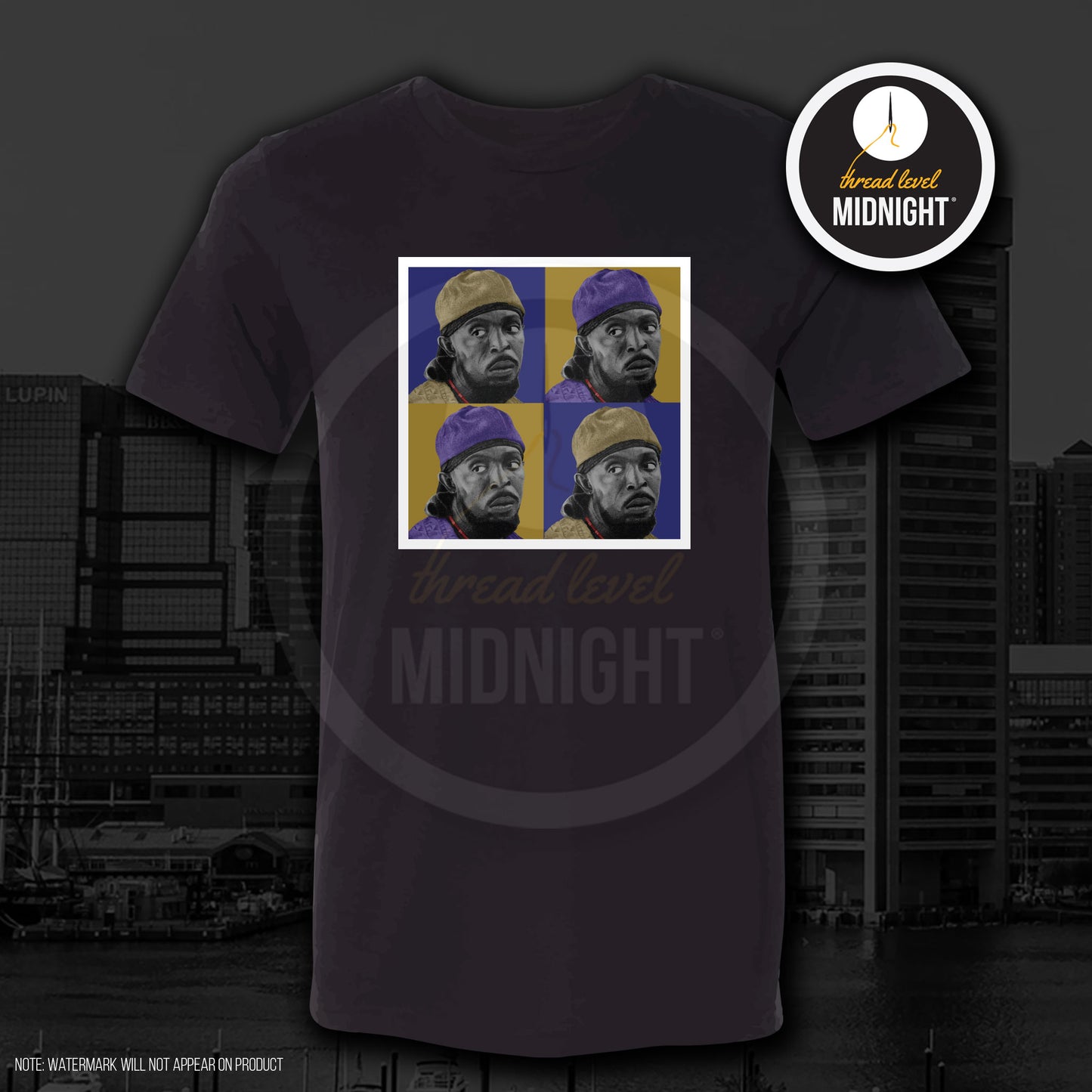 Tribute to Omar Collection: OMAR Collage - Ravens Colors (Black/Purple/White/Grey/Navy)