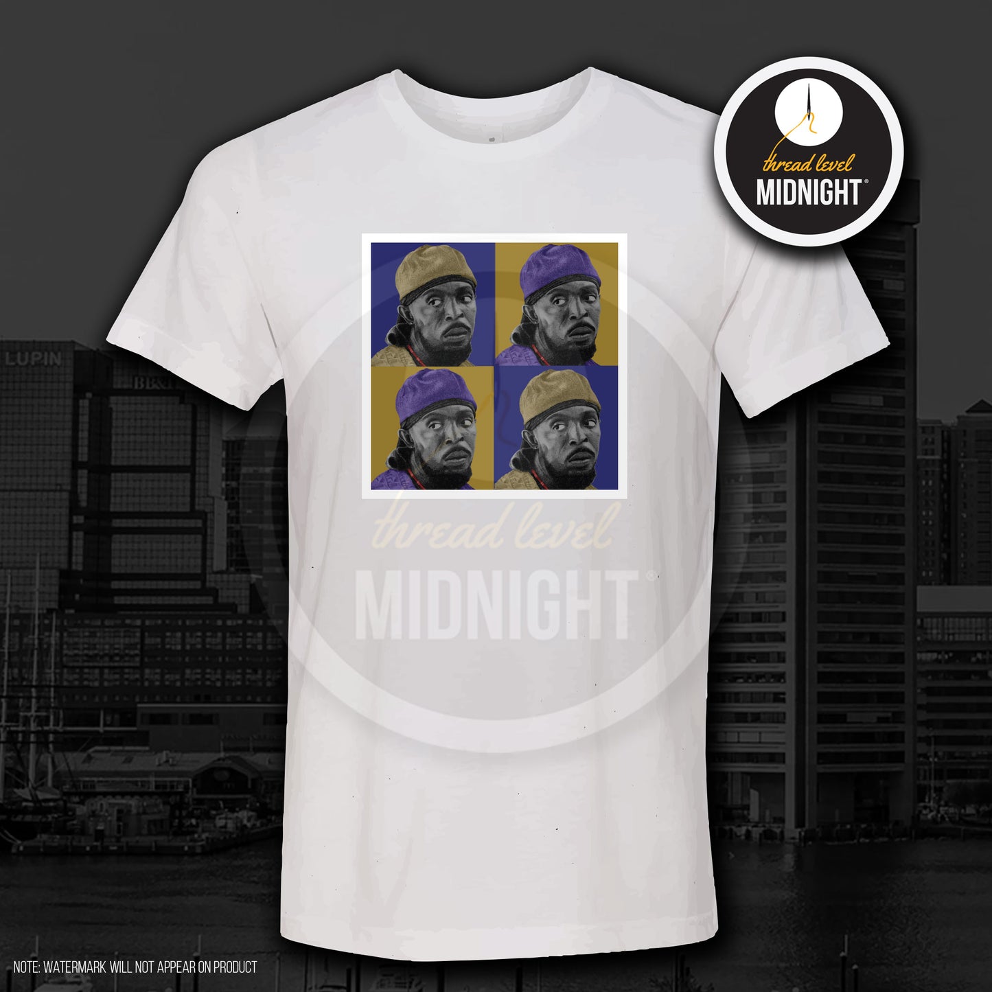 Tribute to Omar Collection: OMAR Collage - Ravens Colors (Black/Purple/White/Grey/Navy)