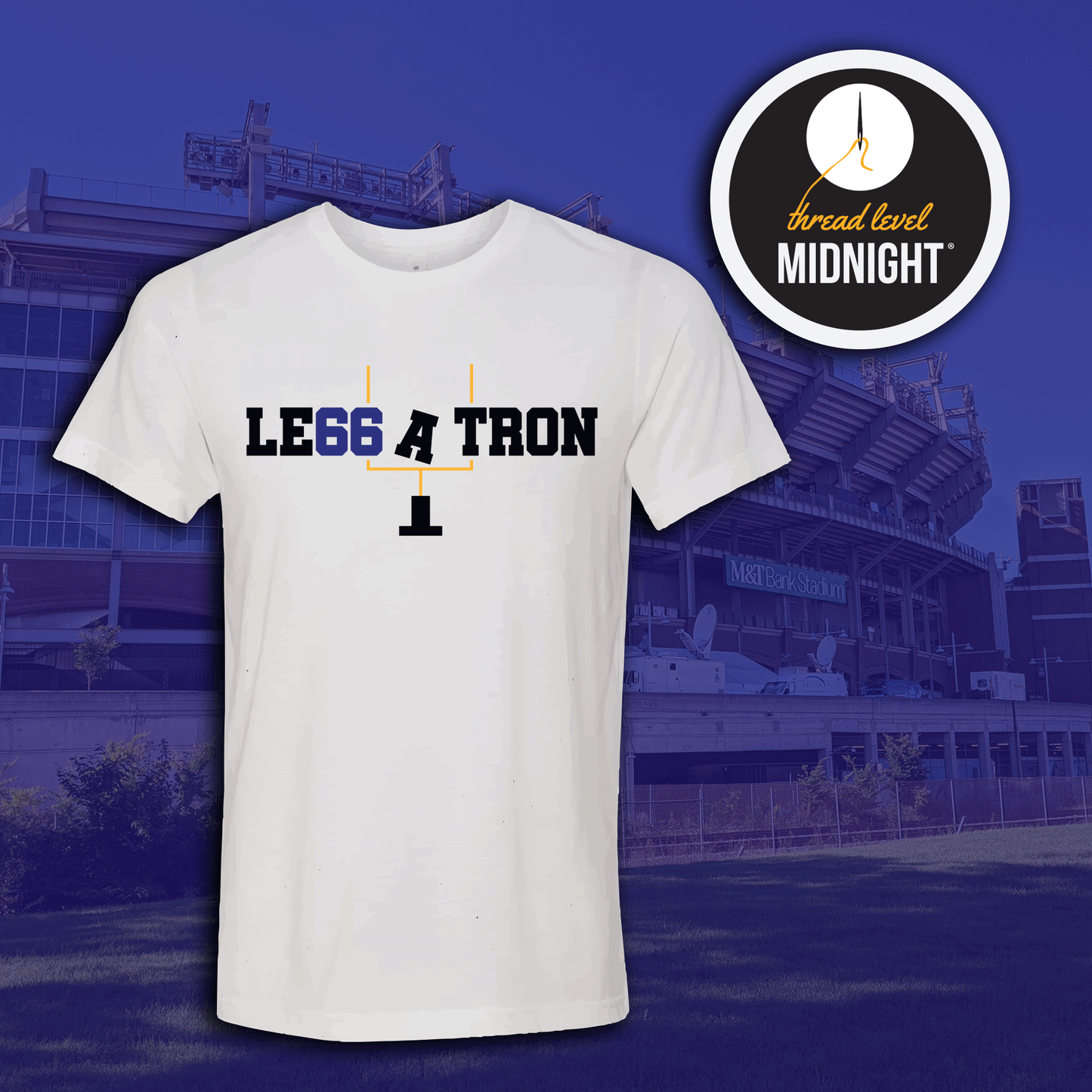 2021 Season Collection: LEG-A-TRON Uprights Tee - (Black/Purple/White)