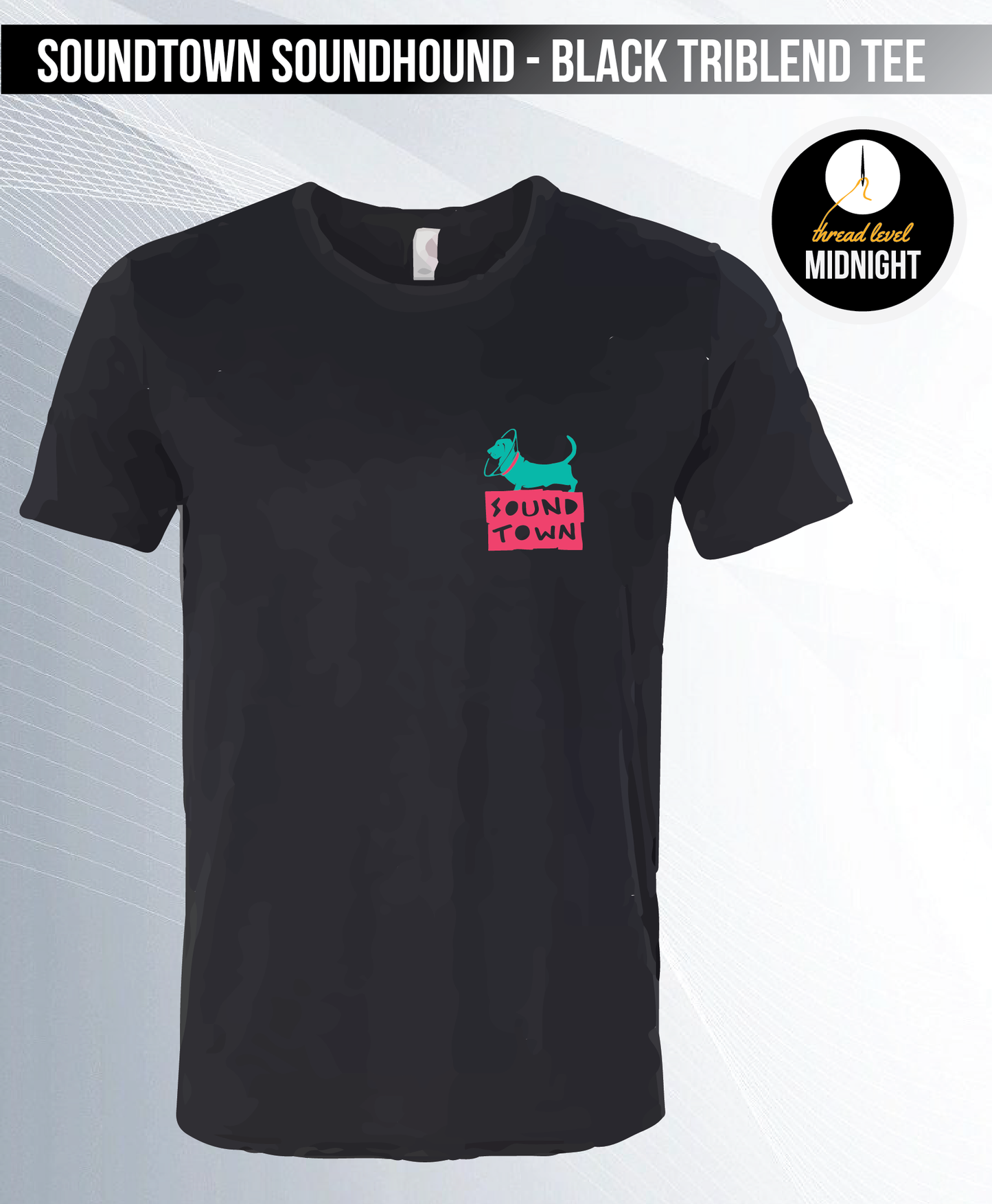 Soundtown Soundhound - Black Triblend Tee