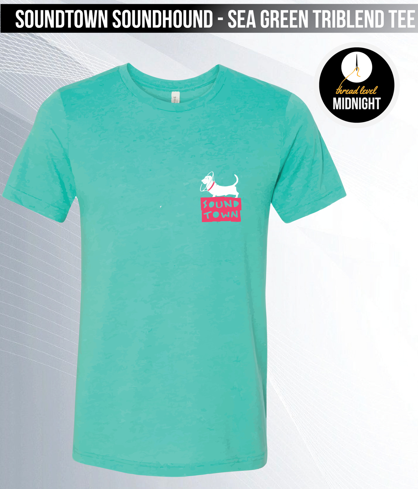 Soundtown Soundhound - Sea Green Triblend Tee