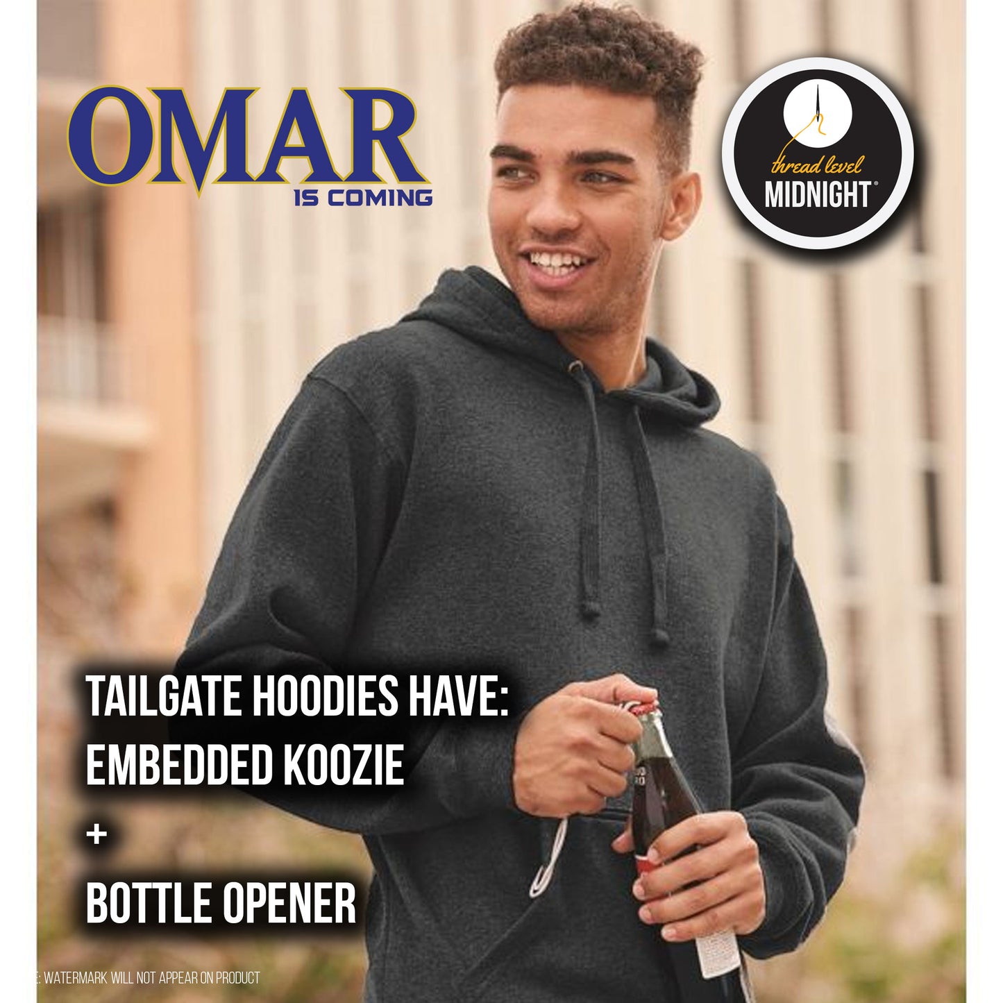 Tribute to Omar Collection: Omar is coming - Ravens Style Hoodie (Black/Storm/Tailgate)