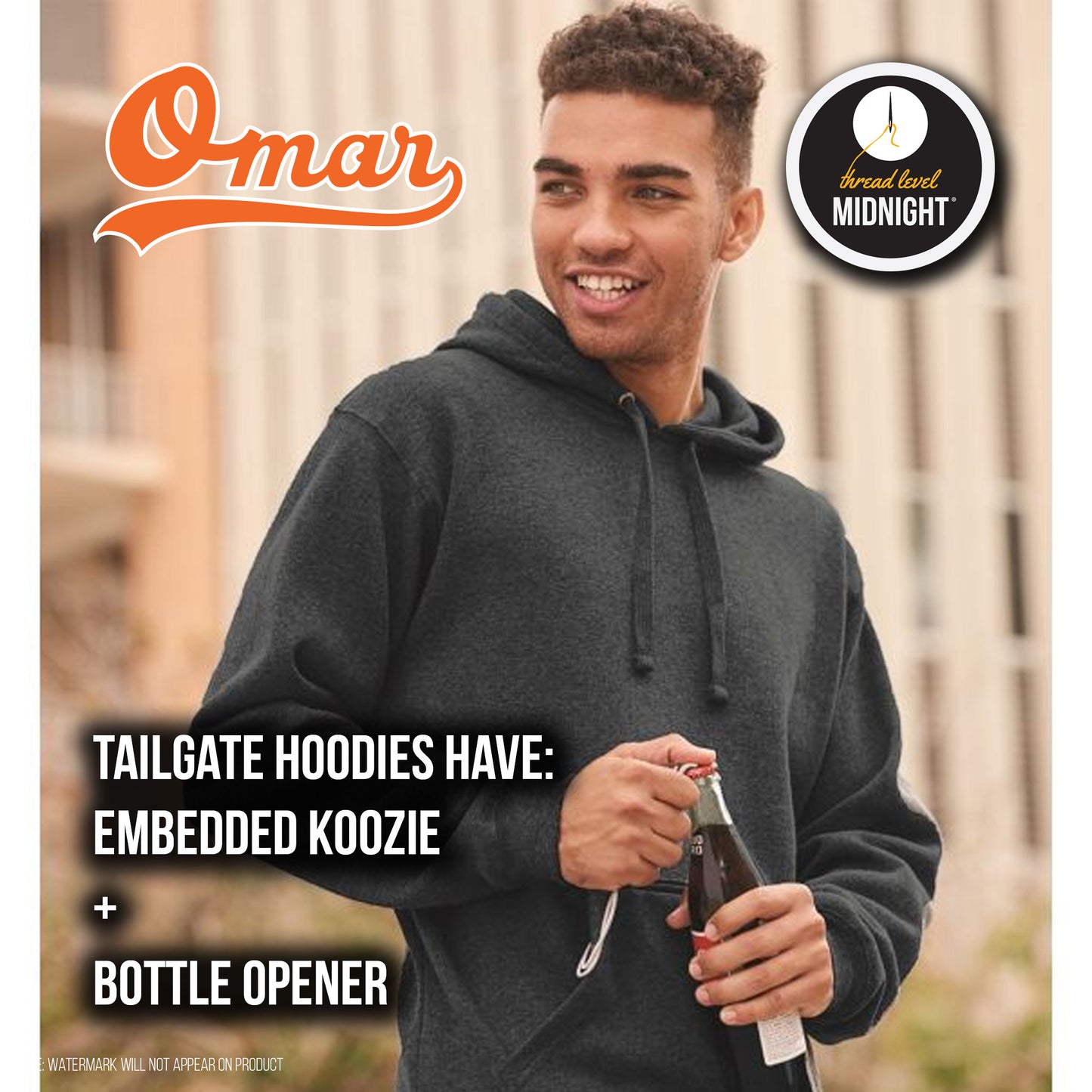 Tribute to Omar Collection: Omar Orioles Style Hoodie (Black/Storm/Tailgate)