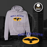 2021 Season Collection: Baltimore Batman Style Hoodie (Black/Storm/Tailgate)