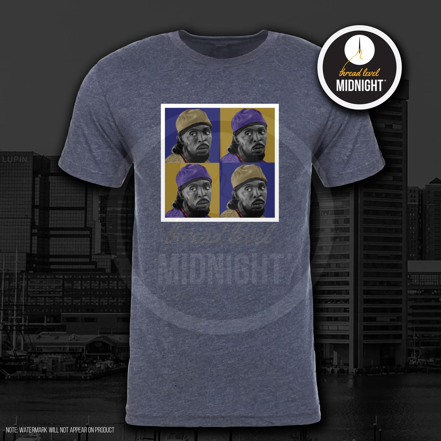 Tribute to Omar Collection: OMAR Collage - Ravens Colors (Black/Purple/White/Grey/Navy)
