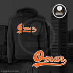 Tribute to Omar Collection: Omar Orioles Style Hoodie (Black/Storm/Tailgate)