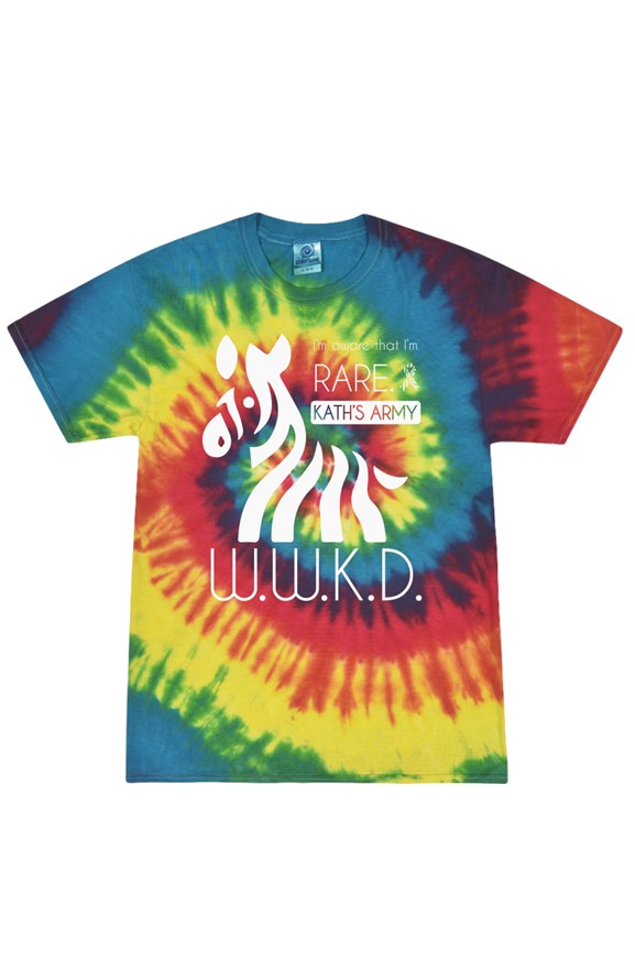 Kath's Army - Tie Dye Reactive Rainbow Adult Tee