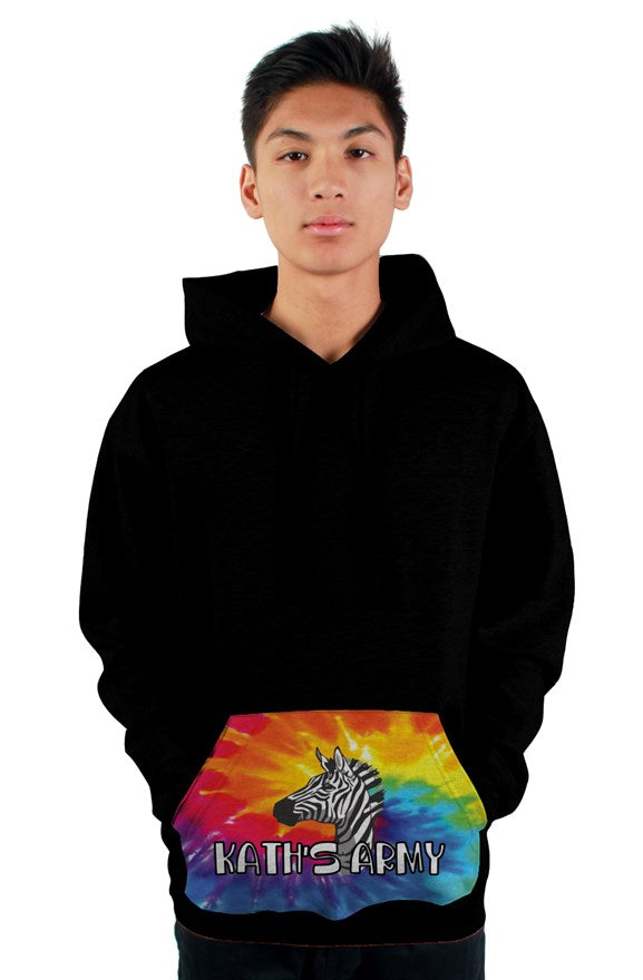 Kath's Army - kangaroo tie dye tultex pullover hoody