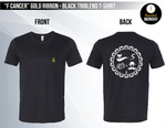F Cancer Puzzle Gold Ribbon Variant- Fundraiser Tri-Blend Tee