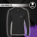 Flock - Vintage Black Hooded Long-sleeved Triblend Tee
