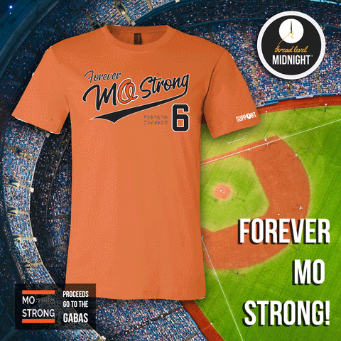 Forever Mo Strong Baseball Tee - Orange 100% Ringspun Cotton