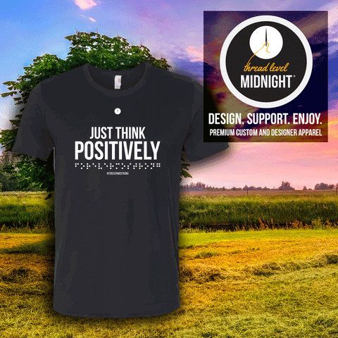 Think Positively - Black Triblend T