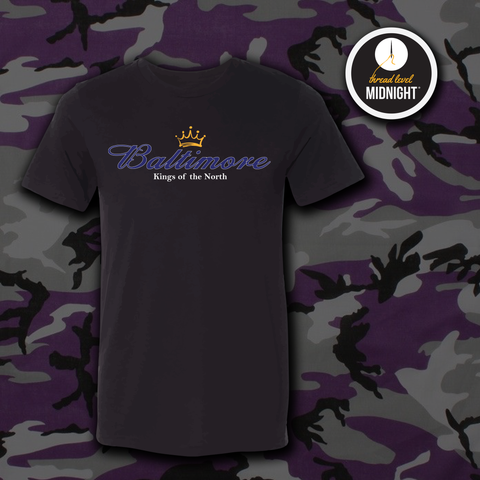 2021 Season Collection: Baltimore - Kings of the North Tee (Black/White/Grey)