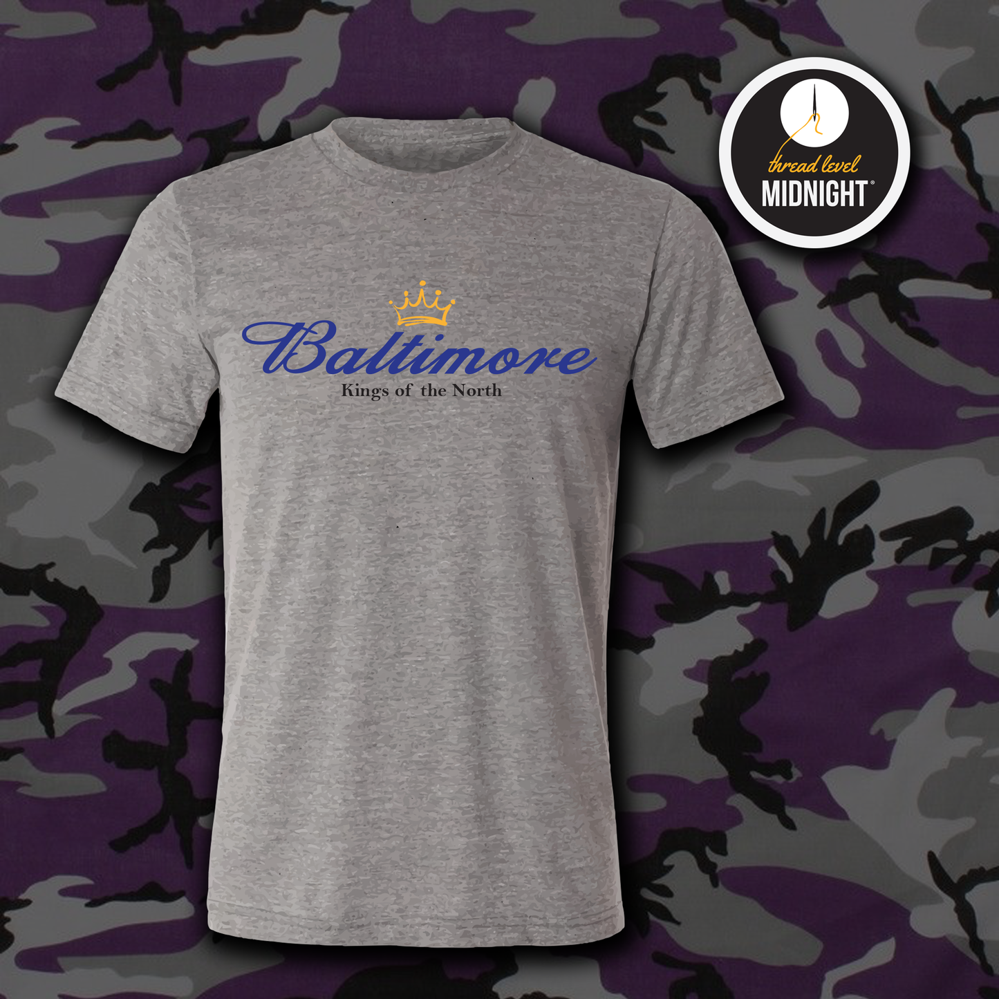 2021 Season Collection: Baltimore - Kings of the North Tee (Black/White/Grey)