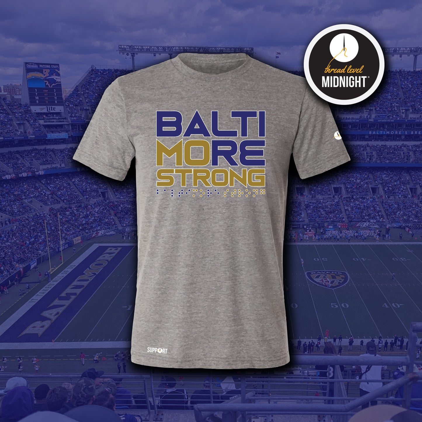 Baltimore is MoStrong Collection: Baltimore Strong Tee (Black/Grey)