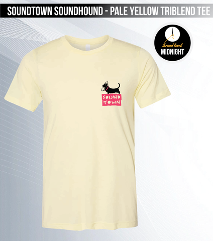 Soundtown Soundhound - Pale Yellow Triblend Tee