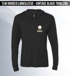 TLM Pocket - Vintage Black Hooded Long-sleeved Triblend Tee