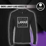 BMORE LAMAR YLAND - Vintage Black Hooded Long-sleeved Triblend Tee